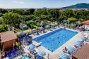 Vista panoramica della zona piscina del camping baciccia